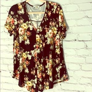 Plus Size Floral Tunic